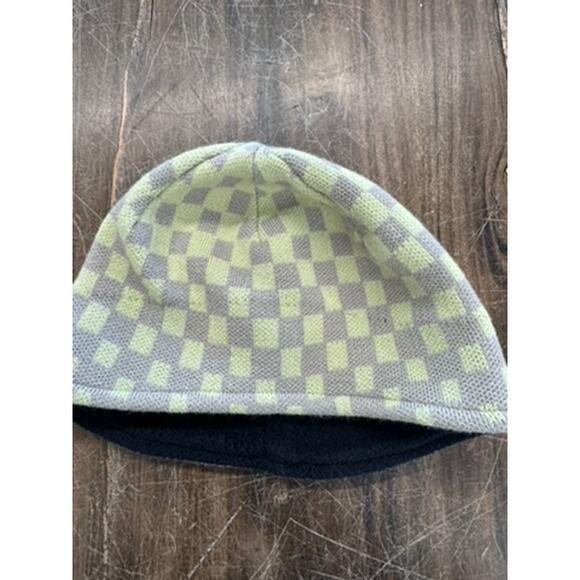 Patagonia Beanie Wool Winter Hat, One Size,Green & Gray Checked - Picture 3 of 7